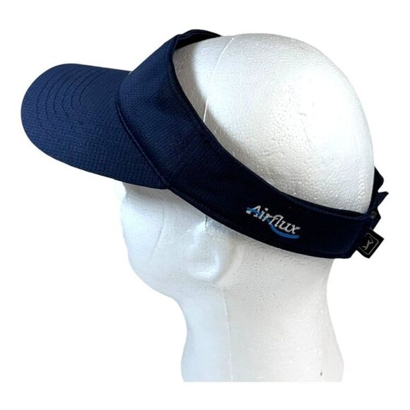 PGA Tour Airflux Mesh Adjustable Golf Visor Navy Blue Sun Protection Sport Hat - Picture 8 of 8